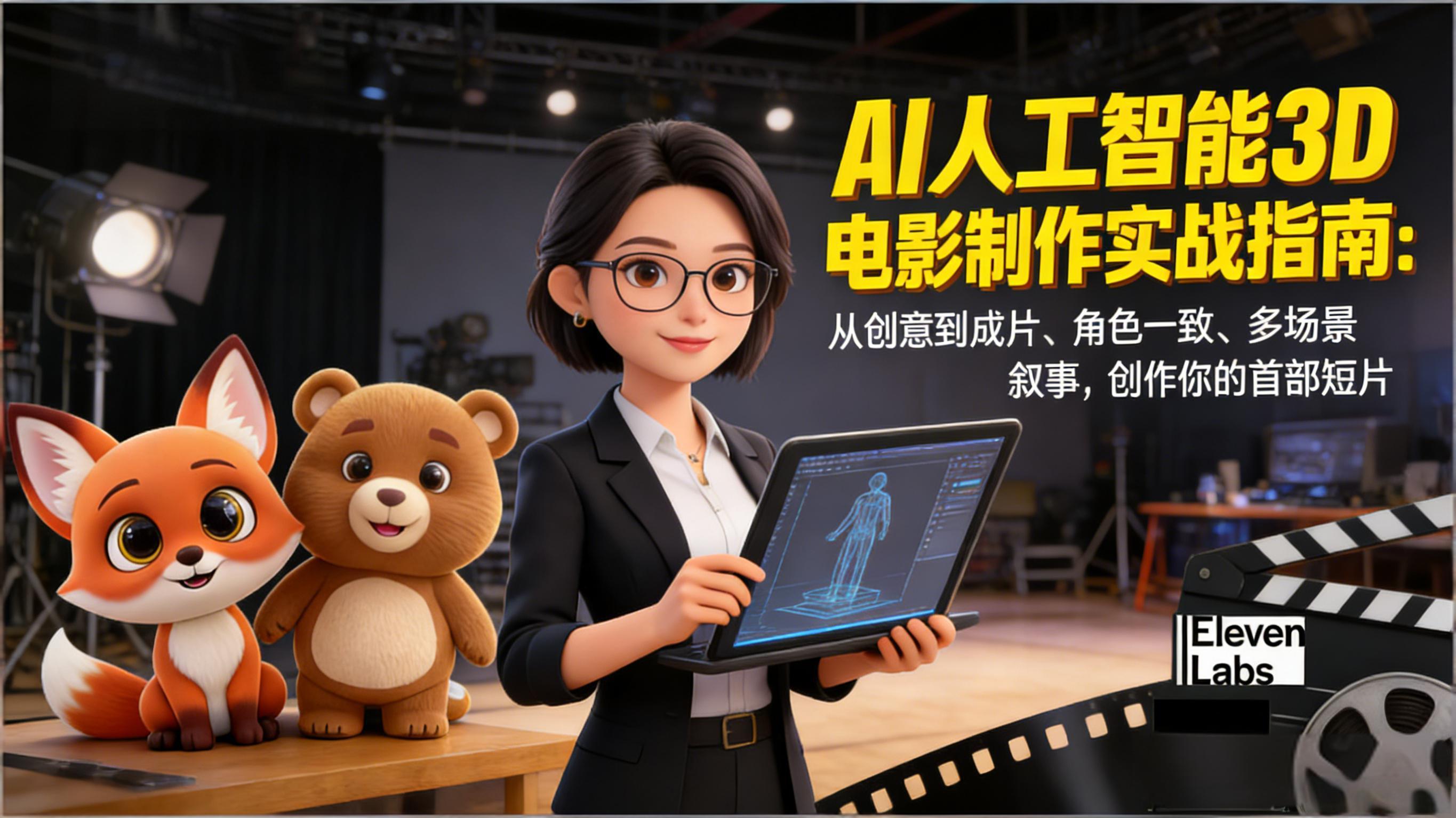 (17154期)AI人工智能3D电影制作实战指南:从创意到成片、角色一致、多场景叙事,创作你的首部短片-网赚副业网