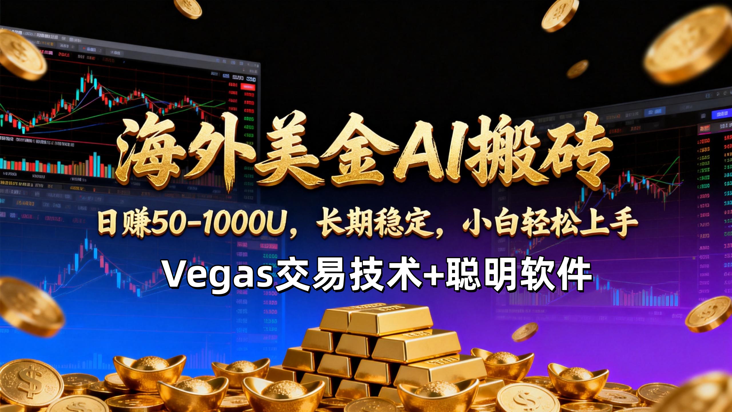 （17143期）【海外美金AI搬砖】Vegas交易技术+聪明软件，日赚50-1000U，长期稳定，小白轻松上手。-网赚副业网