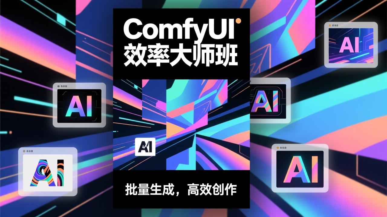 (17107期)ComfyUI效率大师班:工作流搭建,批量生成,将个人AI出图效率提升5-10倍,月接单收入1-3万-网赚副业网