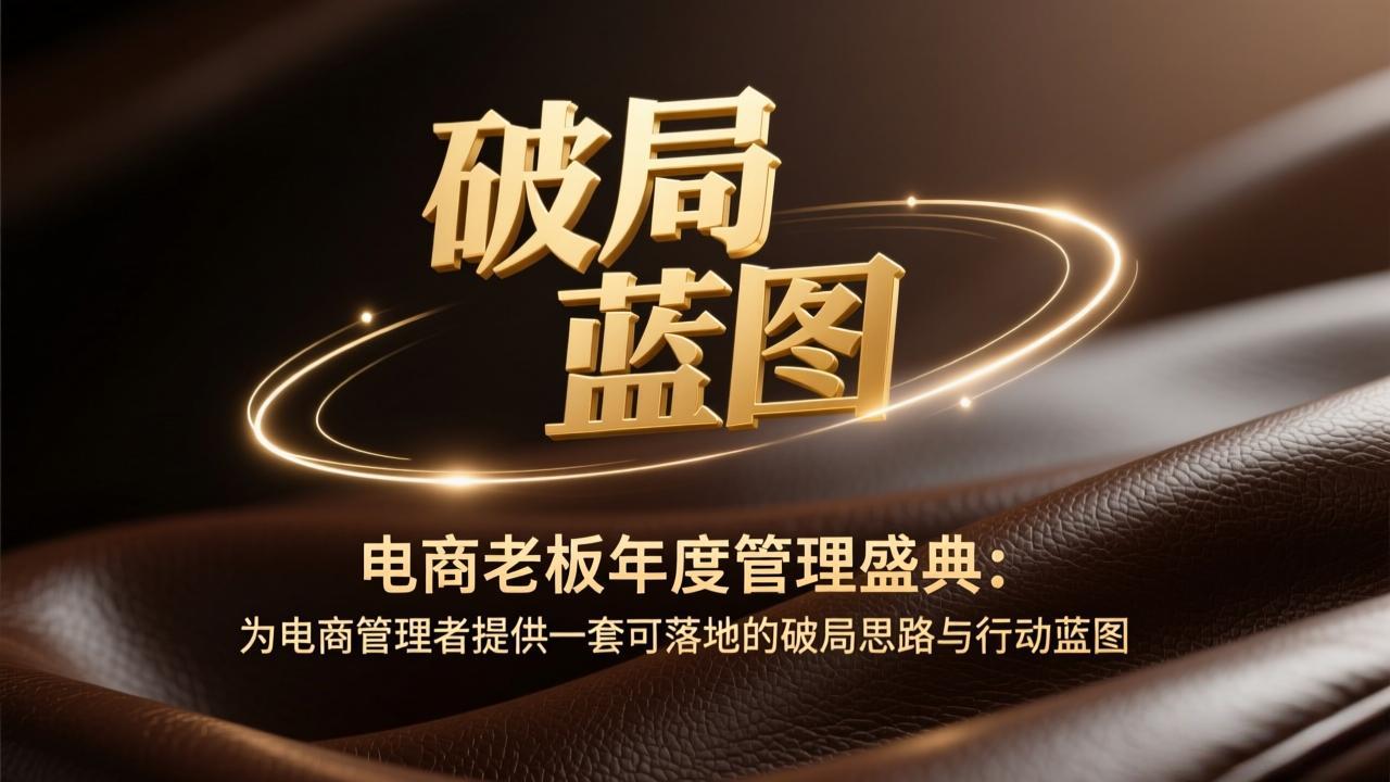(17374期)电商老板年度管理盛典:为电商管理者提供一套可落地的破局思路与行动蓝图-网赚副业网
