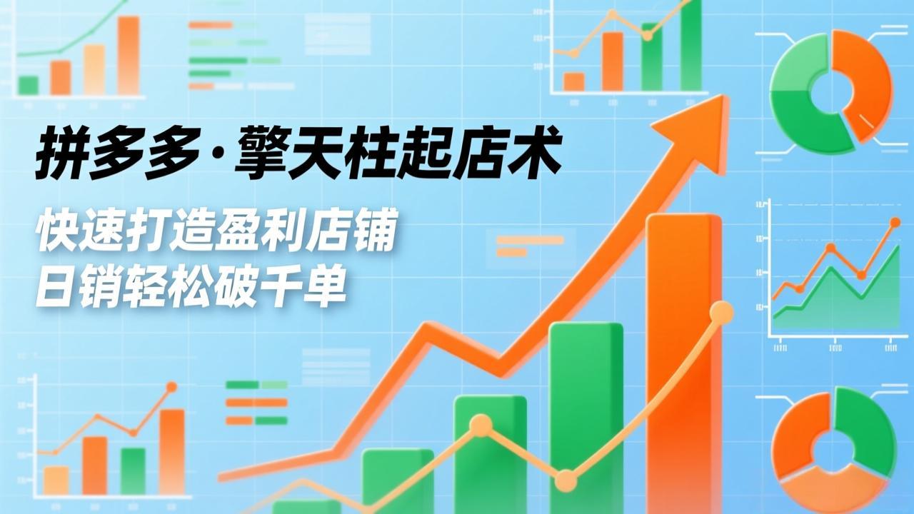 (17312期)拼多多·擎天柱起店术,爆流布局、利润起飞、不断流,快速打造盈利店铺,日销破千单(更新)-网赚副业网