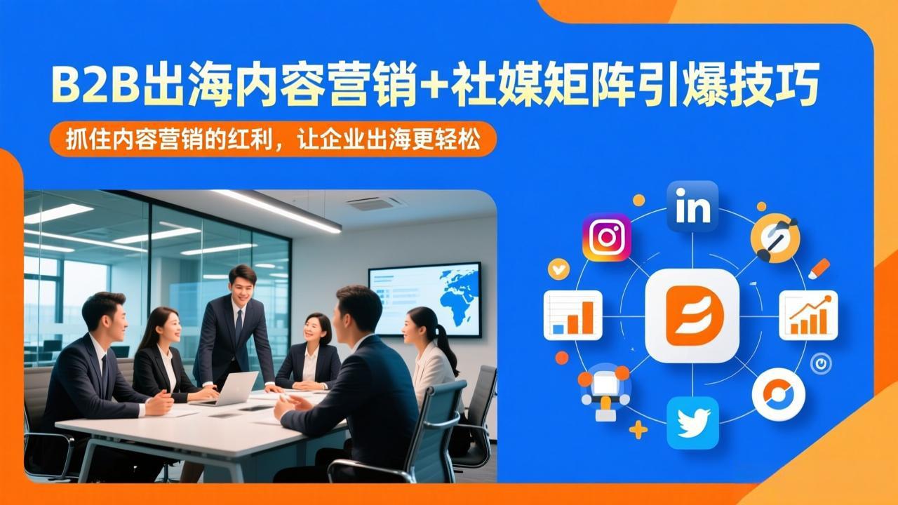 (17470期)B2B出海内容营销+社媒矩阵引爆技巧:抓住内容营销的红利,让企业出海更轻松-网赚副业网