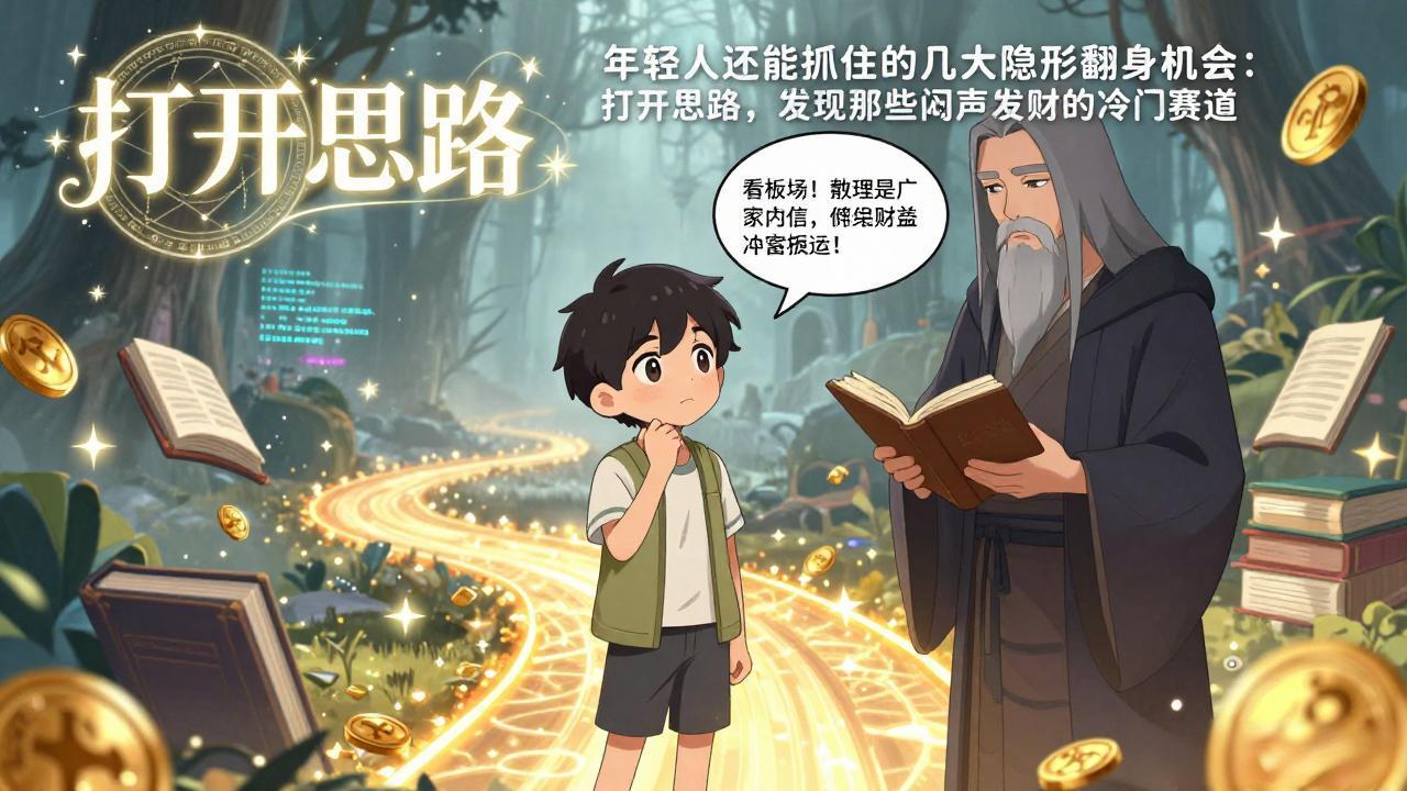 (17471期)付费文1+2:年轻人还能抓住的几大隐形翻身机会:打开思路,发现那些闷声发财的冷门赛道-网赚副业网
