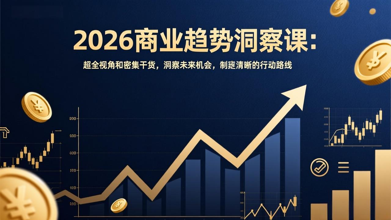 (17329期)2026商业趋势洞察课:超全视角和密集干货,洞察未来机会,制定清晰的行动路线-网赚副业网