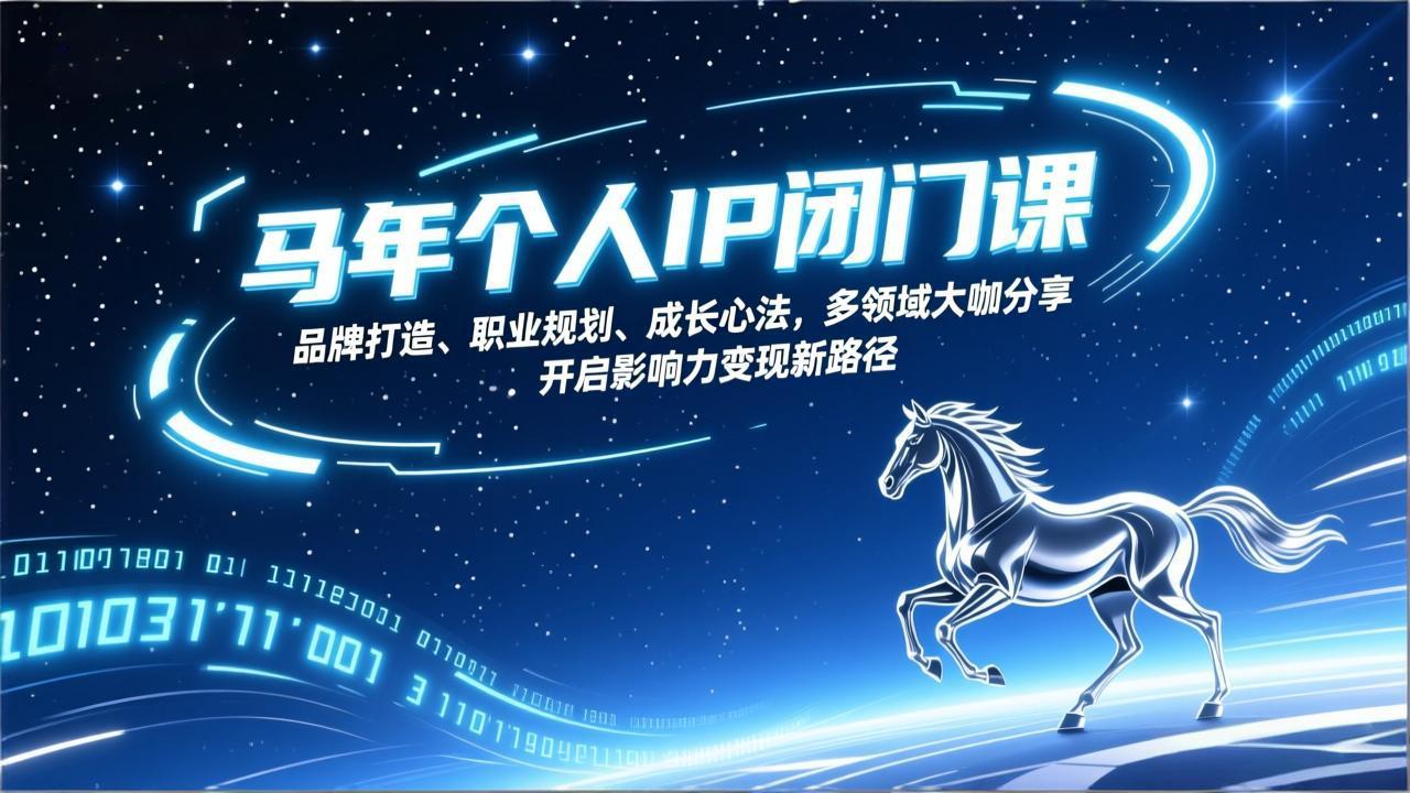 (17330期)马年个人IP闭门课,品牌打造、职业规划、成长心法,多领域大咖分享,开启影响力变现新路径-网赚副业网