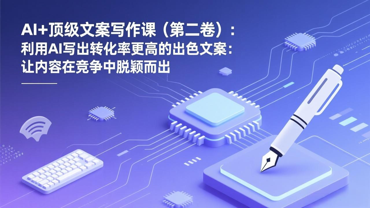 (17382期)AI+顶级文案写作课(第二卷):利用AI写出转化率更高的出色文案:让内容在竞争中脱颖而出-网赚副业网