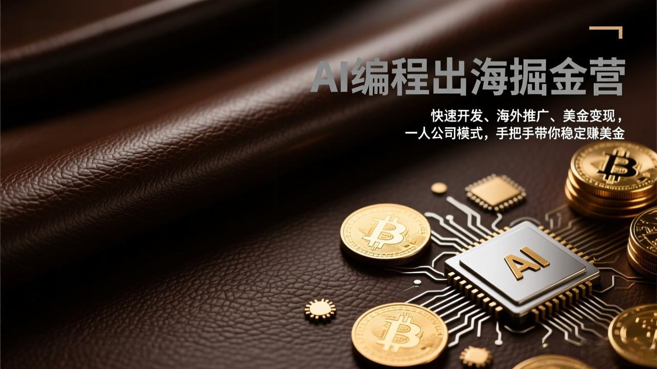 (17308期)AI编程出海掘金营:快速开发、海外推广、美金变现,一人公司模式,手把手带你稳定赚美金-网赚副业网