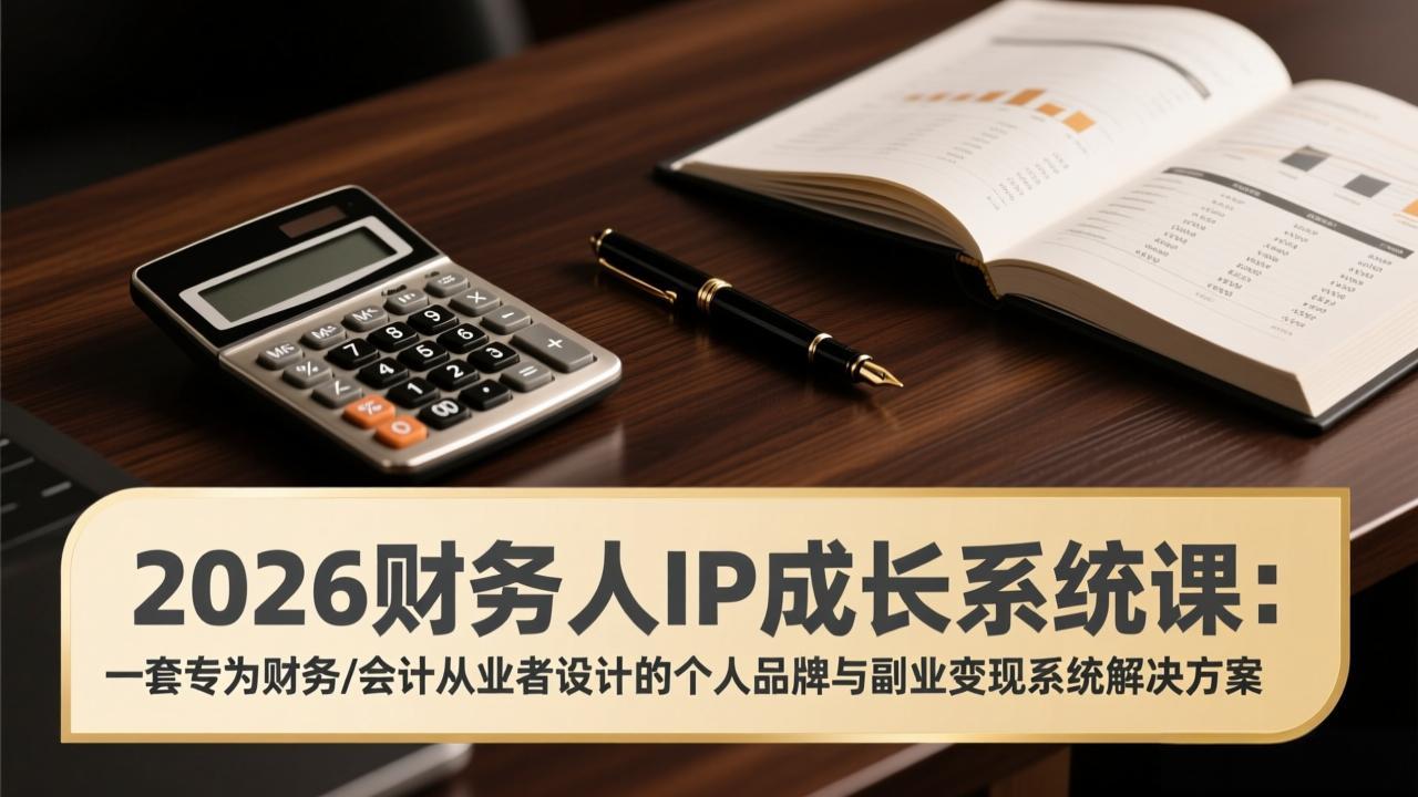 (17339期)2026财务人IP成长系统课:一套专为财务/会计从业者设计的个人品牌与副业变现系统解决方案-网赚副业网