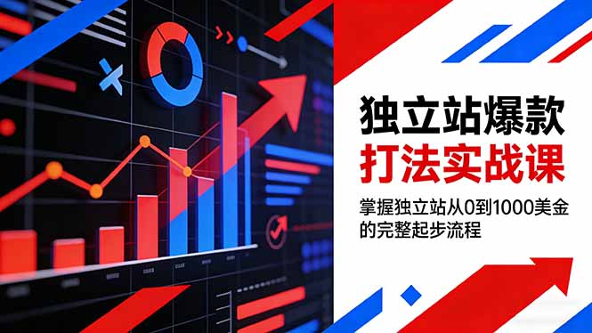 (17322期)独立站爆款打法实战课,掌握独立站从0到1000美金的完整起步流程-网赚副业网