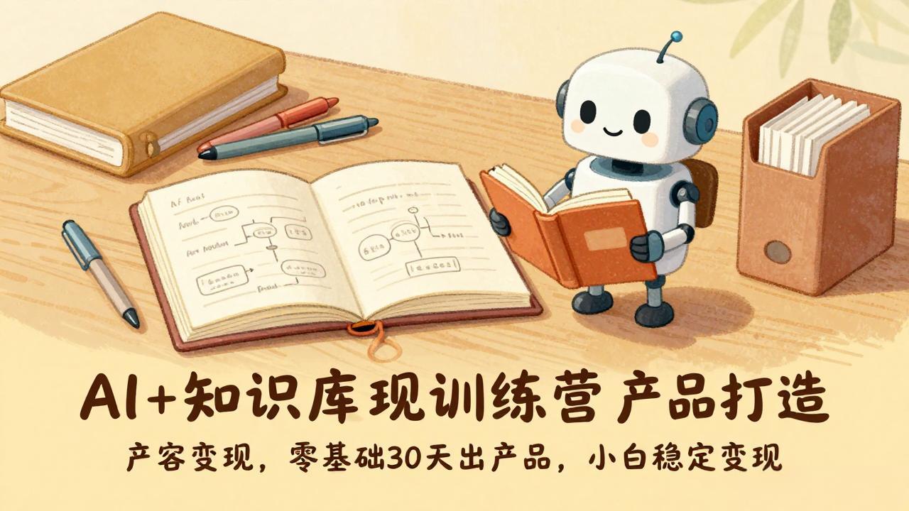 (17323期)AI+知识库变现训练营,产品打造、内容创作、全平台变现,零基础30天出产品,小白稳定变现-网赚副业网