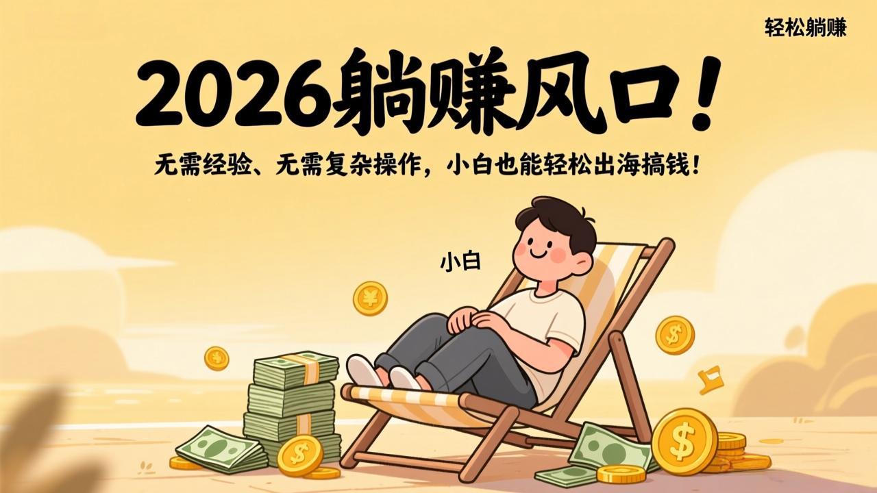 (17436期)2026躺赚风口!无需经验、无需复杂操作,小白也能轻松出海搞钱!-网赚副业网