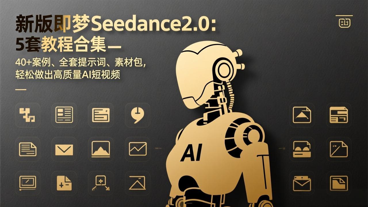 （17398期）新版即梦Seedance2.0：5套教程合集，40+案例、全套提示词、素材包，轻松做出高质量AI短视频-网赚副业网