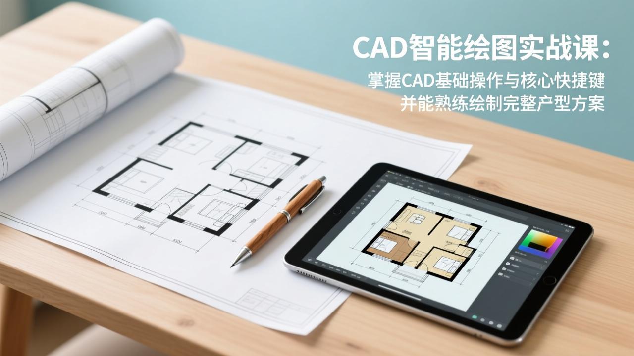 (17348期)CAD智能绘图实战课:掌握CAD基础操作与核心快捷键,并能熟练绘制完整户型方案-网赚副业网