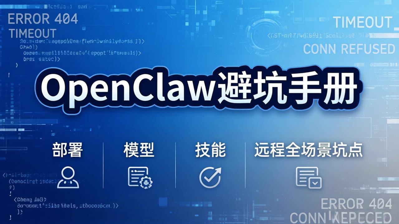 (17671期)OpenClaw避坑手册:部署+模型+技能+远程全场景坑点,一次性给你说全,少走弯路-网赚副业网