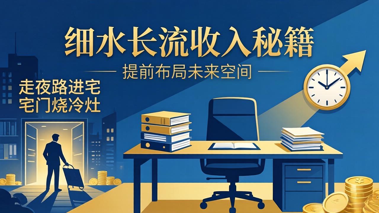 (17836期)某付费文章:细水长流收入秘籍:走夜路进宅门烧冷灶,提前布局未来空间-网赚副业网