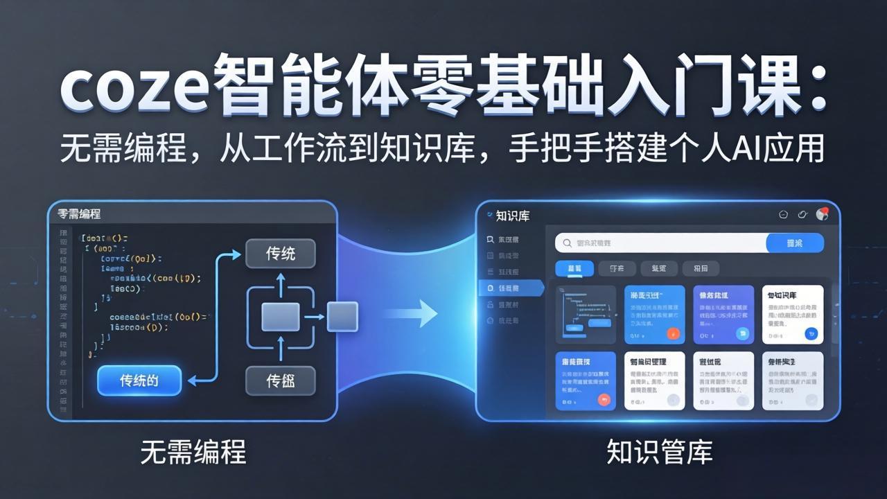 (17775期)coze智能体零基础入门课:无需编程,从工作流到知识库,手把手搭建个人AI应用-网赚副业网