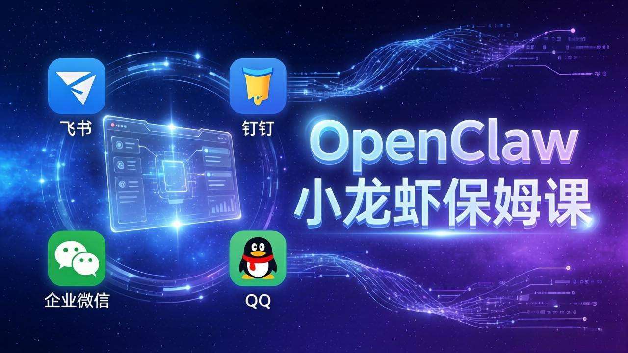 (17614期)OpenClaw小龙虾保姆课: Windows/macOS/Linux/Docker全系统安装,飞书+钉钉+企业微信+QQ 全接入-网赚副业网