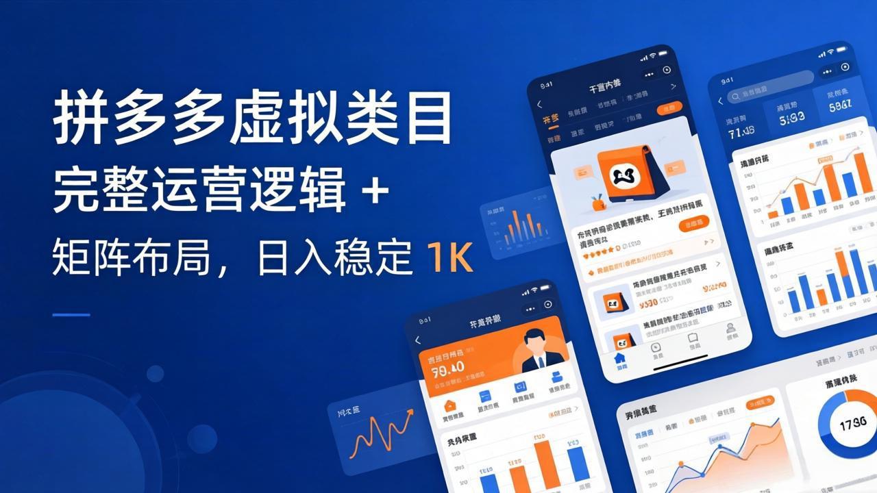 (17777期)拼多多虚拟类目干货:完整运营逻辑 + 矩阵布局,日入稳定 1K-网赚副业网