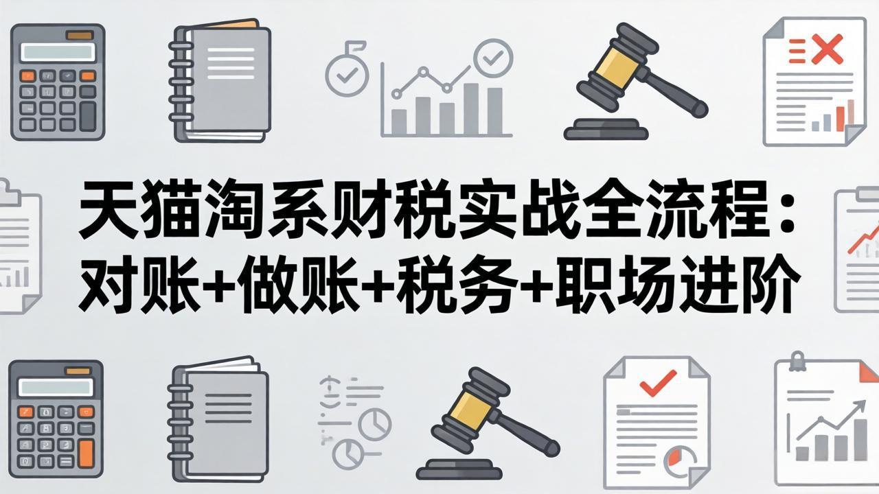（17676期）天猫淘系财税实战全流程：对账+做账+税务+职场进阶，手把手吃透平台财税每一环-网赚副业网