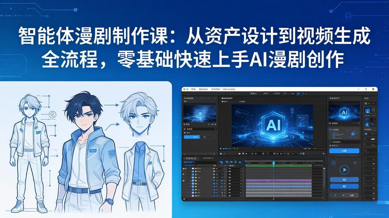 (17709期)智能体漫剧制作课:从资产设计到视频生成全流程,零基础快速上手AI漫剧创作-网赚副业网