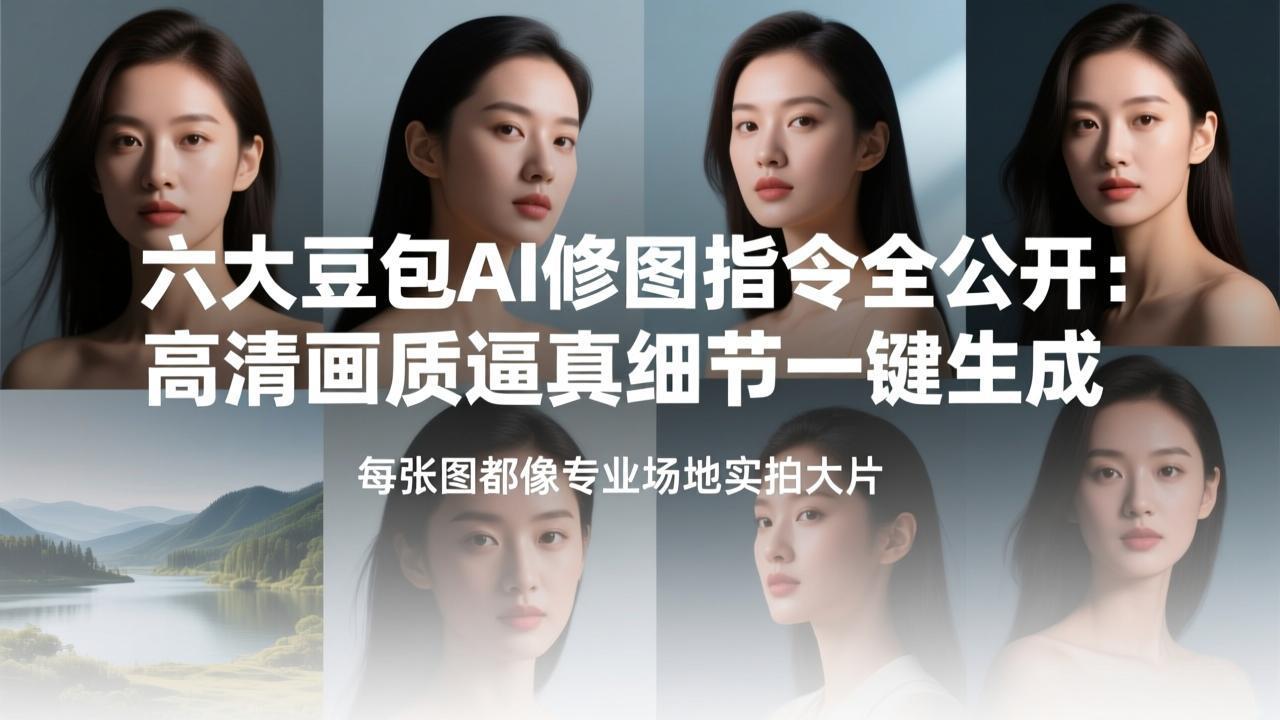 (17481期)六大豆包AI修图指令全公开:高清画质逼真细节一键生成,每张图都像专业场地实拍大片-网赚副业网