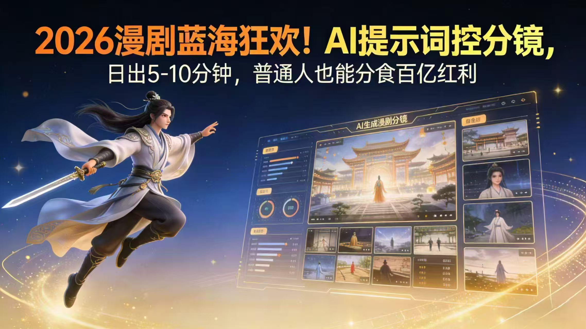 (17734期)2026漫剧红利实锤! AI 提示词控分镜, 普通人也能轻松月入过万-网赚副业网