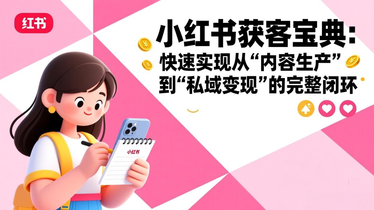 (17542期)小红书获客宝典:快速实现从“内容生产”到“私域变现”的完整闭环-网赚副业网