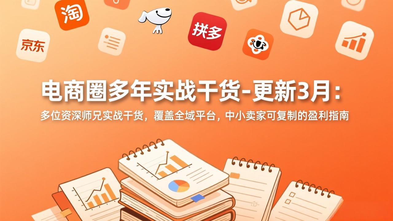 (17576期)电商圈多年实战干货-更新3月:多位资深师兄实战干货,覆盖全域平台,中小卖家可复制的盈利指南-网赚副业网