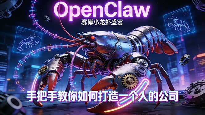 (17684期)OpenClaw,小龙虾-从产品到爆款的成长之路,手把手教你如何打造一个人的公司-网赚副业网