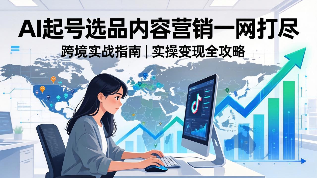 (17824期)2026 TikTok 跨境AI实操:从零基础到变现全流程,AI起号选品内容营销一网打尽-网赚副业网