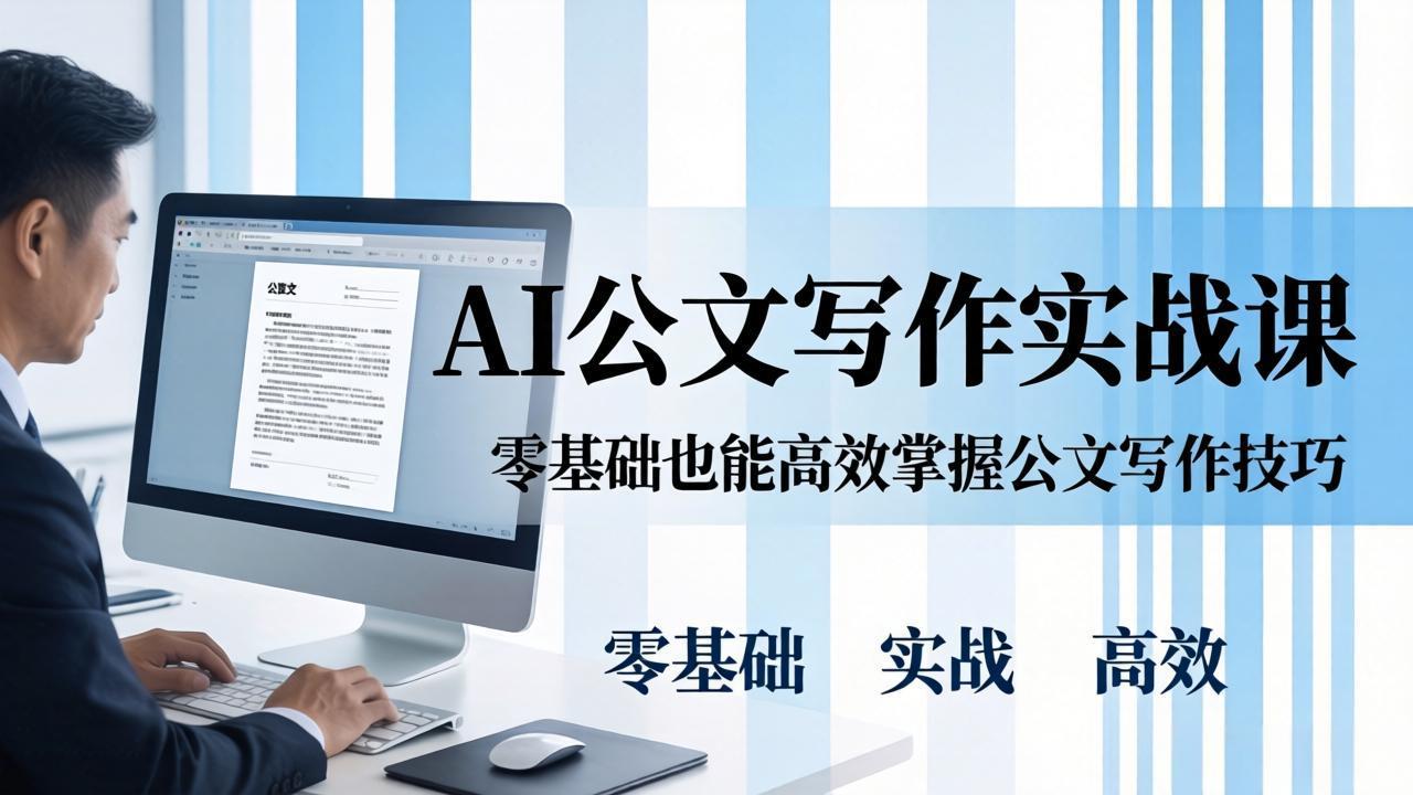(17783期)AI 公文写作实战课:零基础掌握格式规范与 5 大文种,用 AI 高效写出合格材料-网赚副业网