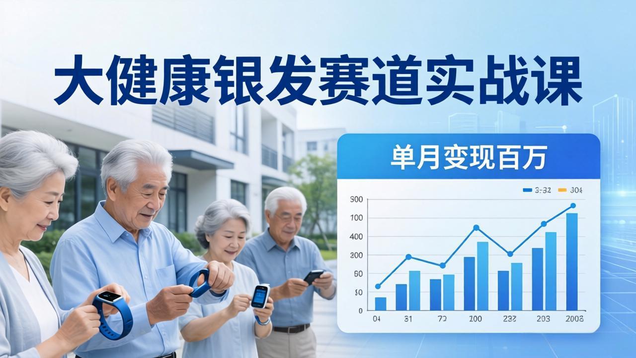 （17754期）大健康银发赛道实战课：拆解视频号线索型 IP 单月变现百万逻辑，教你精准获客高效变现-网赚副业网