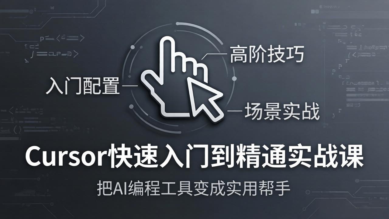 （17794期）Cursor快速入门到精通实战课：入门配置+高阶技巧+场景实战，把AI编程工具变成实用帮手-网赚副业网