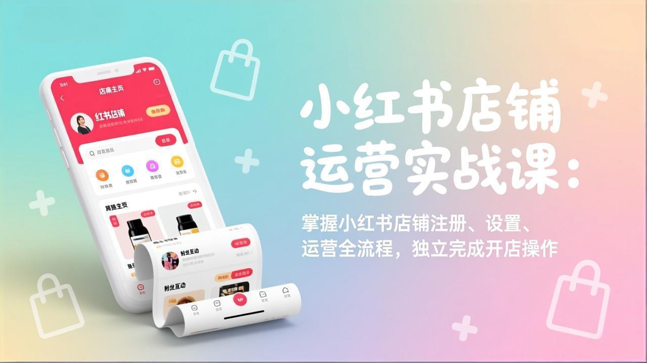 (17561期)小红书店铺运营实战课:掌握小红书店铺注册、设置、运营全流程,独立完成开店操作-网赚副业网