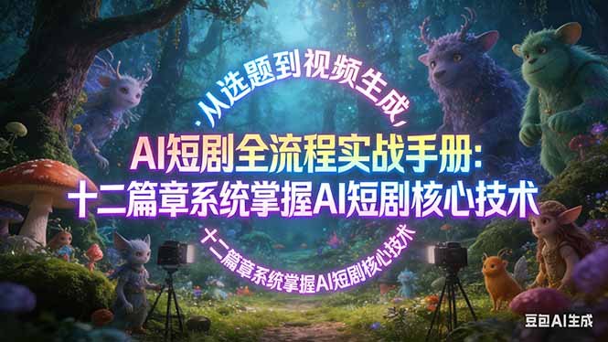 (17620期)AI 短剧全流程实战手册:从选题到视频生成,十二篇章系统掌握 AI 短剧核心技术-网赚副业网