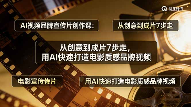 （17697期）AI视频品牌宣传片创作课：从创意到成片7步走，用AI快速打造电影质感品牌视频-网赚副业网