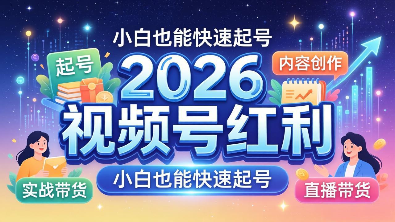 (18222期)2026视频号红利实战营,大佬亲授起号、内容、直播、IP、投流、私域、矩阵全套落地打法-网赚副业网