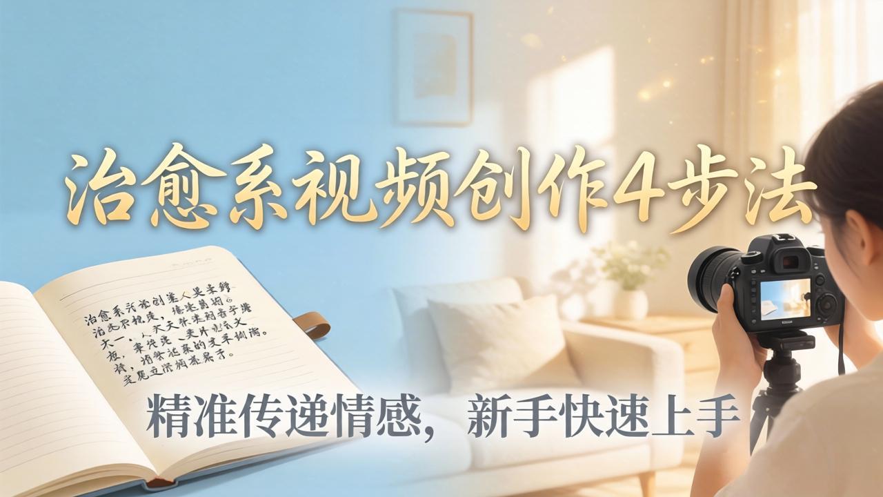(18165期)治愈系视频创作4步法:从文案打磨到画面呈现,精准传递情感,新手快速上手出优质内容-网赚副业网