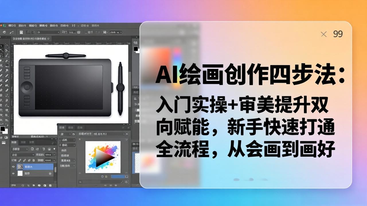 (18166期)AI绘画创作四步法:入门实操+审美提升双向赋能,新手快速打通全流程,从会画到画好-网赚副业网