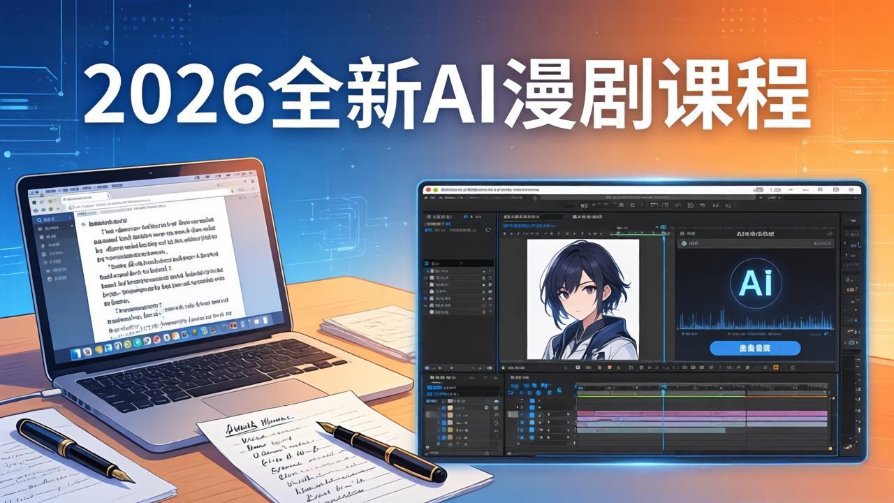 （17893期）2026全新AI漫剧课程：覆盖创作全链路，教你写作分镜剪辑配音一站式打造漫剧作品-网赚副业网