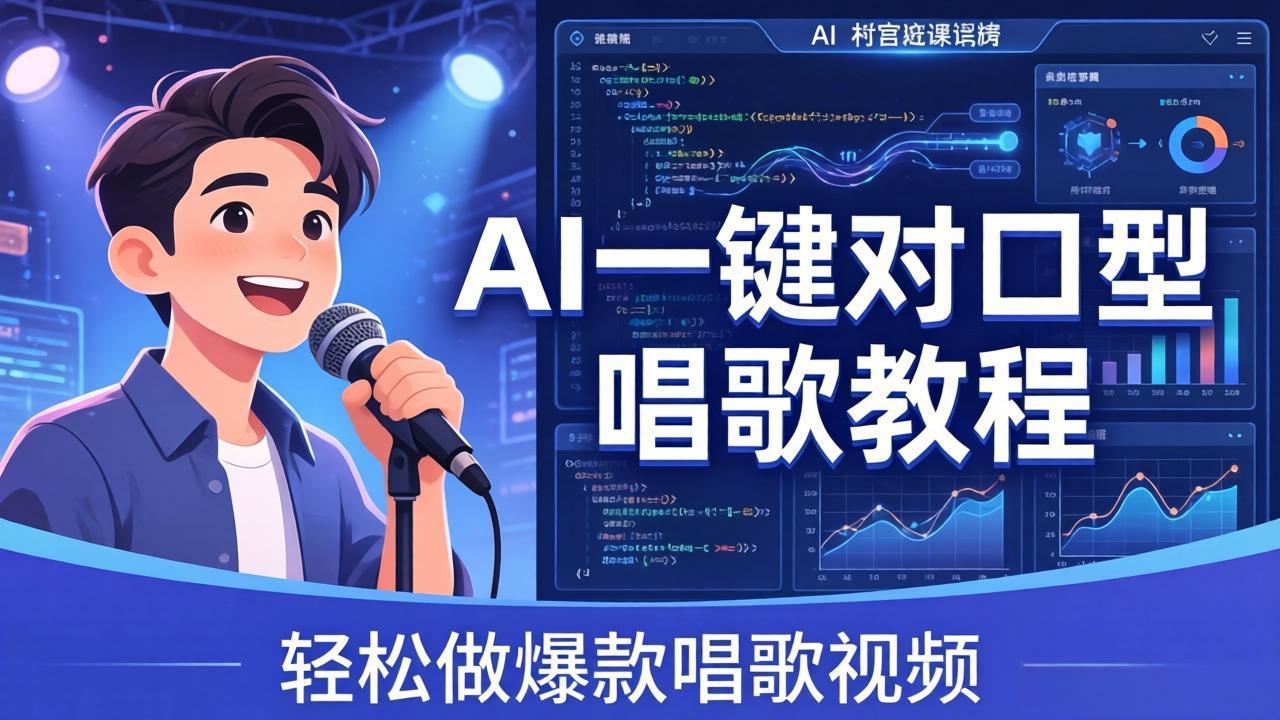 (18118期) AI一键对口型唱歌教程:零基础也能学,素材准备+模型训练+音色转换,轻松做爆款唱歌视频-网赚副业网