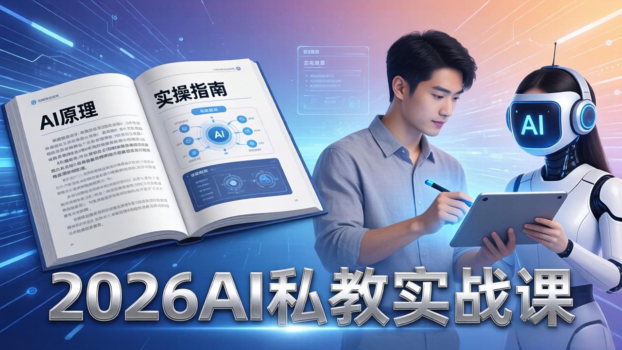 (17899期)2026AI私教实战课:从AI原理到全场景实操,零基础学会用AI提效+单人单干创业-网赚副业网