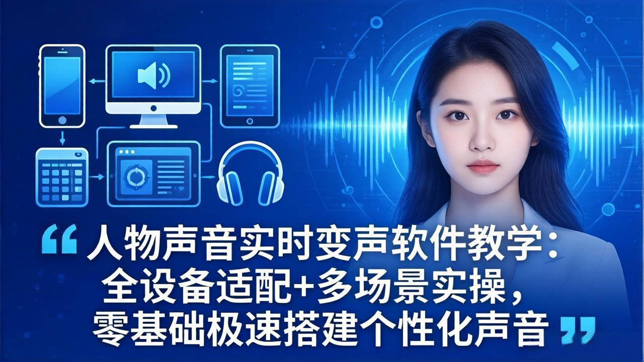 (18120期)人物声音实时变声软件教学:全设备适配+多场景实操,零基础极速搭建个性化声音-网赚副业网
