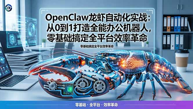 （17996期）OpenClaw龙虾自动化实战：从0到1打造全能办公机器人，零基础搞定全平台效率革命-网赚副业网