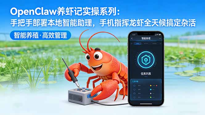 (17846期)OpenClaw养虾记实操系列-更新:手把手部署本地智能助理,手机指挥龙虾全天候搞定杂活-网赚副业网