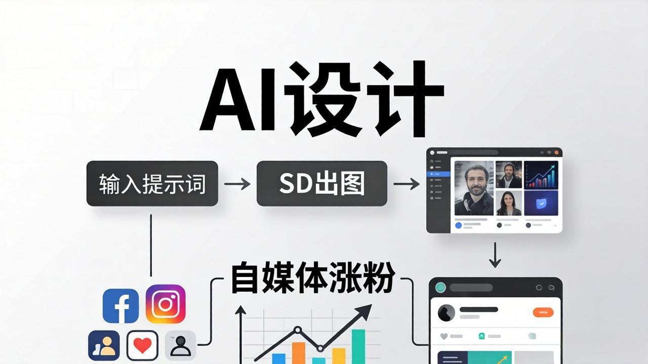 (18136期)人人都是AI设计师:SD出图+自媒体涨粉一站教学,告别图文素材焦虑,AI设计让你轻松避开内卷-网赚副业网