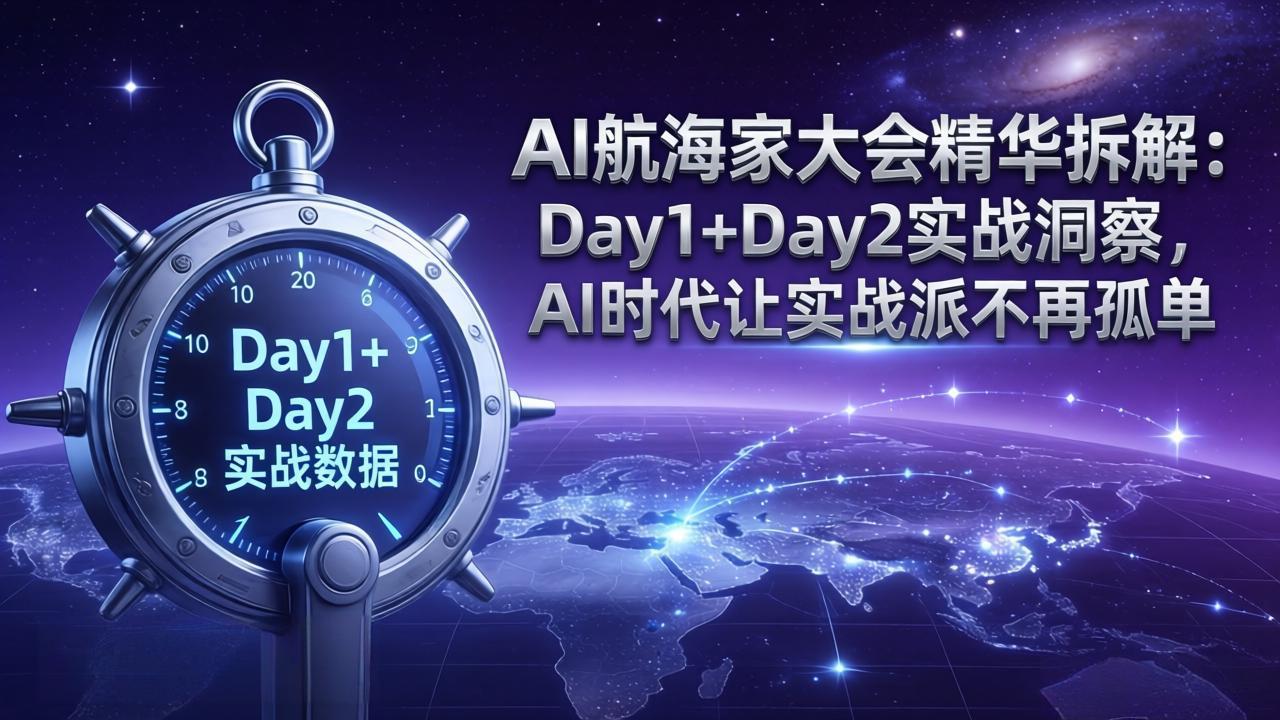 (17867期)AI航海家大会精华拆解:Day1+Day2实战洞察,AI时代让实战派不再孤单-网赚副业网
