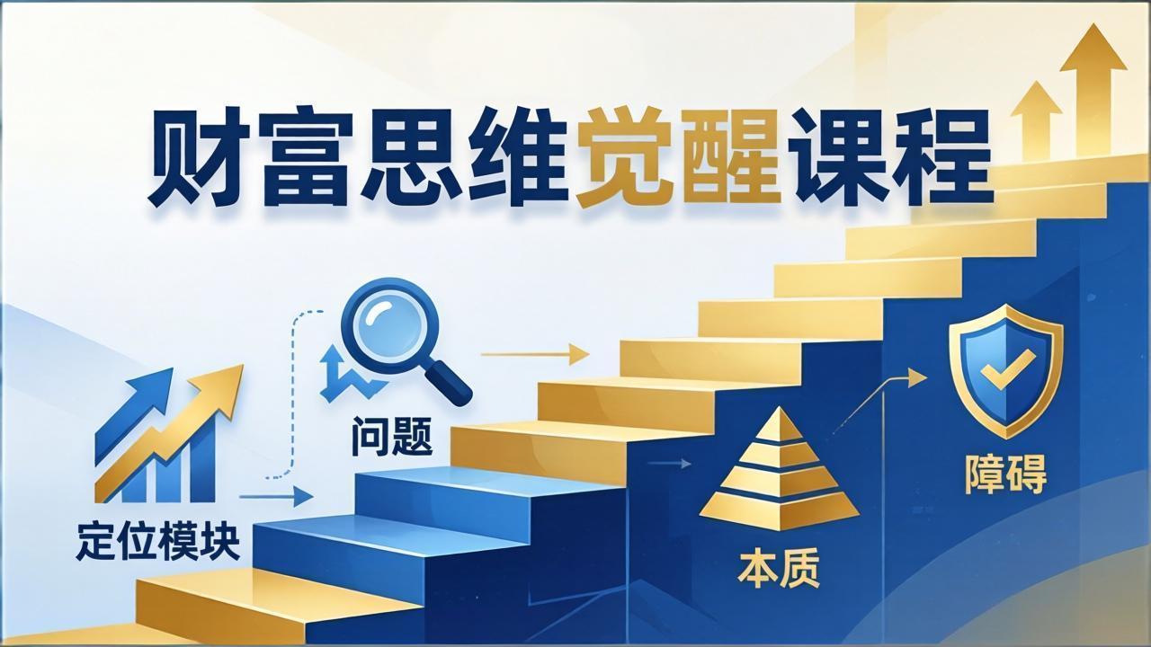(17872期)财富思维觉醒第十期:3天大课四大模块,精准定位问题看清本质,扫清人生障碍-网赚副业网