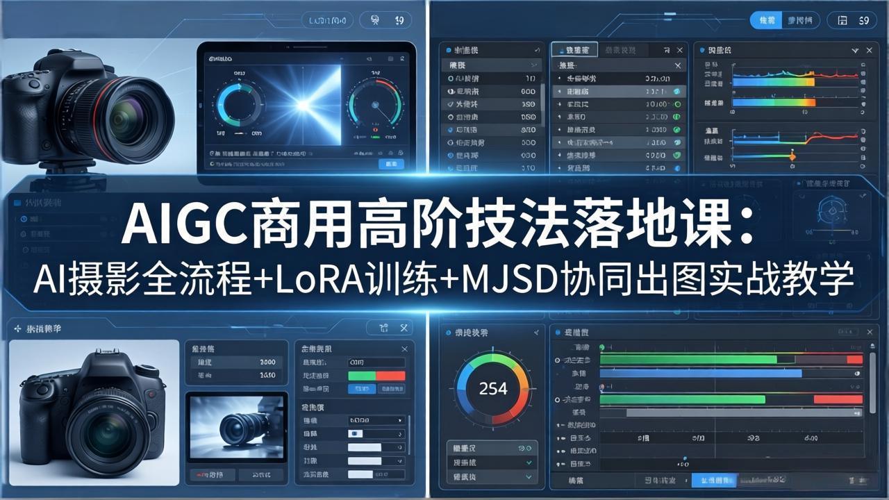 (18254期)AIGC商用高阶技法落地课:AI摄影全流程+LoRA训练+MJSD协同出图实战教学-网赚副业网