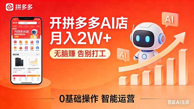 (17947期)开一家拼多多AI店,月入2W+,无脑赚,告别打工,附SOP手册-网赚副业网